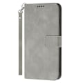 Miniatyrbild 5 av 5: För Samsung Galaxy S23 Ultra Slim Fit Telefonfodral Magnetiskt Spänne Stativ Mobiltelefon Flip Plånboksfodral Grey Samsung Galaxy S23 Ultra
