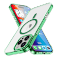 Miniatyrbilde 1 av 5: For iPhone 16 Pro Deksel Kompatibelt med MagSafe TPU+PC Transparent Telefondeksel - Multicolor Green
