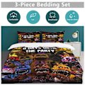 Miniatyrbild 5 av 5: x577 Five Nights at Freddy's Påslakan Mikrofiber Sängkläder Set 3D-tryckt Lättviktigt 3-delat Täcke Set, 1 Påslakan och 2 Örngott 200x200cm 78x78in