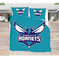 Miniatyrbild 1 av 5: v1109 Sängkläder NBA Charlotte Hornets Täcke Påslakan Set Dubbel Mjuk Barn Täcke Örngott Set 3-Delars Sängkläder Set (1 Påslakan + 2 Örngott) Säng 220x240cm 94x102in