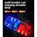 Miniatyrbild 4 av 5: Led Röd Blå Multifunktion Clip Blinkande Varning Säkerhet Axel Polis Ljus Usb Laddning
