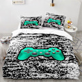 Miniatyrbild 4 av 5: v5505 Sängkläder 3 Delar Gamepad Pojkar Sängklädesset Påslakan Örngott Storlek Sängkläder IU5505 135x200cm 53x78in