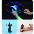 Miniatyrbild 4 av 5: 3 st LED-belysning Flygande Disc Propeller Helikopter Leksaker Dra String Flygande Fat UFO Snurrande Topp Kreativt Roligt Spel Barn Utomhusleksak