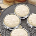 Pikkukuva 4 / 5: 6 kappaletta 4 tuuman kaksoisreunaiset englantilaiset muffinirenkaat, ruostumattomasta teräksestä valmistetut crumpet-renkaat, tartlet-renkaat, pyöreät silver