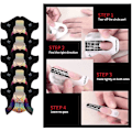 Miniatyrbild 3 av 5: Nagelförlängningsformar Pappersbricka Nagelkonst Tips Guide Sticker Manikyrverktyg, Nagelguideformar (flerfärgad)(300st)