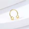 Miniatyrbillede 2 af 5: Rustfrit stål ringe til septum, næse, hjerte, stjerne, stud, øreringe, loop piercinger WHBYV Heart Silver