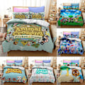 Miniatyrbild 2 av 5: v5795 Sängkläder Animal Crossing Sängset 3 Delar Påslakan Örngott Överdrag Barn Presenter Sängkläder IU5795 135x200cm 53x78in