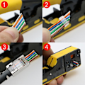 Miniatyrbilde 4 av 5: Nettverkskrimper Cat5 Cat6 Cat7 Cat8 Krympeverktøy Ethernet-kabelavstriper