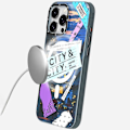 Pikkukuva 5 / 5: YOUNGKIT City Series iPhone 16 Pro:lle - Magneettinen Kotelo, Iskun Kestävä IMD TPU Puhelimen Kotelo Multicolor Cityscape