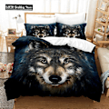 Miniatyrbild 1 av 5: v385 Sängkläder varg sängöverdrag set Vuxna Vinter Påslakanset Barn, twin Full Queen King Sovrumsset Hemtextil housse de couette 3-delat Sängkläder 135x200cm 53x78in