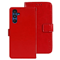 Pikkukuva 1 / 5: Samsung Galaxy A15 5G -kotelo, hullunhevosen tekstuurilla varustettu nahkainen lompakkokotelo Red