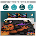 Miniatyrbilde 5 av 5: x263 Five Nights at Freddy's FNAF Dynetrekk Mikrofiber Sengetøy Sett 3D Trykt Lettvekt 3-delt Dynesett, 1 Dynetrekk og 2 Puter 240x260cm 94x102in