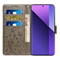 Miniatyrbilde 2 av 5: Etui i PU-lær til Motorola Moto G75 5G med lommebok og stropp - Multicolor Grey