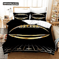 Miniatyrbild 1 av 5: v904 Sängkläder Amerikansk Fotboll King Queen Påslakan Bollsport Sängkläder Set För Barn Tonåringar Pojke Sportfans /st Polyester Täcke 3-Delars Säng 200x200cm 78x78in