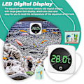 Miniatyrbillede 4 af 5: 2 stk. Elektronisk Akvarie Termometer Mini Led Digital Termometer Vandtæt Digital Vand Termometer