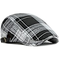 Miniatyrbild 3 av 5: Färgglad Rutig Justerbar Newsboy Cap - Yz30109