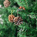 Miniatyrbild 4 av 5: 30 st naturliga tallkottar för jul, rustika tallkottar i bulk med snöre för hantverk för heminredning, höst tacksägelse träddekoration