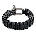 Pikkukuva 2 / 4: Naimakka Classic Medium 21cm musta paracord-rannekoru