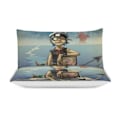 Pikkukuva 3 / 5: x489 Gorillaz 3-osainen vuodevaatesetti Lämmin ja mukava pehmeä pussilakanasetti 1 pussilakanalla ja 2 tyynyliinalla makuuhuoneeseen b489 200x200cm 78x78in