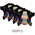 Miniatyrbild 4 av 5: Nagelförlängningsformar Pappersbricka Nagelkonst Tips Guide Sticker Manikyrverktyg, Nagelguideformar (flerfärgad)(300st)