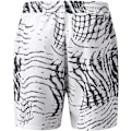 Miniatyrbillede 5 af 5: Stribede sommerstrandshorts med elastisk talje, snørebånd, badebukser til mænd, hawaiiansk ferietøj, badebukser til mænd 3XL White