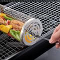 2-pak Grillkurv i rustfrit stål, 2 kroge og 2 gafler. Rullegrill-XF5-