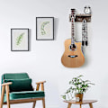 Miniatyrbild 4 av 4: Väggmonterat gitarrställ i trä för elgitarr Ukulele Bass