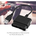 Miniatyrbilde 8 av 8: PS2 til USB-adapter PS2-kontroll til USB ABS svart for Sony Playstation 2 PS2-kontroll til USB-adapter omformer for PS3 Windows PC