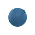 Miniatyrbild 5 av 5: Dammsäker halkfri träningsboll i bomull och linne, praktisk fint stickad yogabollskydd för hemmet Grey with White