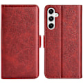 Miniatyrbild 1 av 5: För Samsung Galaxy A35 5G PU Läder Plånboksfodral Flip Telefonfodral med 3 Kortplatser Red