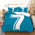 Miniatyrbild 1 av 5: v504 Sängkläder CR Örngott King Size Sängset Sovrum Enkel Dubbelsäng King Size Påslakan Täcke Med Dragkedja Ronaldo 3-Delar 240x260cm 94x102in
