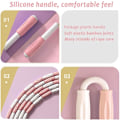 Miniatyrbillede 5 af 5: Blød Perle Springtov, Justerbar Tangle-Free Segmenteret Fitness Springtov til Mænd Kvinder, Børn og Studerende (9 Fod, 280 cm)