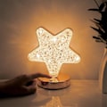 Miniatyrbilde 1 av 5: Månelampe, 3 fargemoduser Touch Lunar Lampe, Krystallbordslampe for barn Flickr rom Ramadan-dekorasjoner Star