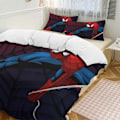 Miniatyrbild 1 av 4: v942 Spider-Man 3-delat Bäddset för Enkelsäng - Inkluderar 1 Enkelt Täcke och 2 Örngott - Färgbeständig Mikrofiber - Spider io942 240x260cm 94x102in