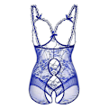 Miniatyrbild 2 av 5: En-delad Öppen BH Erotisk Lingerie Spets Sex Underkläder Bodysuit Genomskinlig Mini Lenceria Teddy Babydoll Bodysuit Outfit