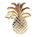 Miniatyrbilde 1 av 3: 12 stk ananas serviettring i metallbelagt serviettringstativ til bryllup, ferie, fest, borddekor