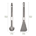 Miniatyrbilde 3 av 5: Tomshoo Titanium Serveringstenger Multifunksjonelle Bbq-tenger Med Spork Og Takket Spatel For Camping Fotturer Piknik Matlaging