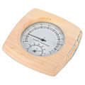 Miniatyrbillede 3 af 5: Trætermo-hygrometer Termometer Hygrometer Dampbad Sauna Rum Fahrenheit Tilbehør(1stk, Træfarve) szkydv