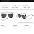 Pikkukuva 5 / 5: Iron Man 3 Matsuda Tony Stark Aurinkolasit Miehet Rossi Päällyste Retro Vintage Designer Aurinkolasit Oculos Masculino Gafas Del Uv400(9-xy62-c7)