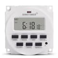 Sinotimer 15,98 tum LCD digital timer 12V DC 7 dagars programmerbar tidbrytare Tm618n-4 maj.5
