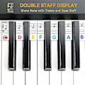 Miniatyrbillede 4 af 4: Fjernelsesklaver Keyboard Note Labels Genanvendelige Silikone 88 Tangenter Klaver Noter Guide Stickers Colorful