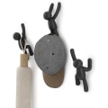 Miniatyrbillede 2 af 5: Buddy Hooks Assorteret. Buddy Wall Hooks - Dekorativt Knagerække, Sæt Af 3, Sort.