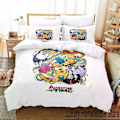 Miniatyrbild 1 av 5: v496 Sängkläder Tecknad Hundansikte Adventure Time Finn Jake Bäddset Påslakan Bäddset Täcke Örngott Täcke King Queen Size 3-Delar 135x200cm 53x78in