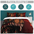 Miniatyrbild 5 av 5: v1503 Five Nightat Freddy Täcke Set Tjockt Mjukt 3-delars Sängklädesset Året Runt Täcke med 2 Örngott för Vuxna Kvinnor Flickor Tonåringar Hemrum 135x200cm 53x78in