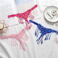 Miniatyrbillede 3 af 4: Damer Tanga Truser Low Waist Underbukser Lingeri til Kvinder til Sex, Kvinders Sexy Vedhæng Perle Pink