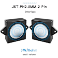Miniatyrbillede 3 af 5: 2 stk. højttaler 3 watt 8 ohm enkelt hulrum mini højttaler fuld-range hulrum reklamemaskine højttaler stik black
