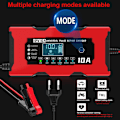 Miniatyrbillede 3 af 5: 10A 12V LiFePO4 Batterioplader, Smart Batterioplader med Automatisk Reparationsfunktion og LCD-Skærm, Bilbatterioplader