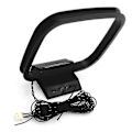 Miniatyrbilde 1 av 5: 1 stk Fm Am Loop Antenne for mottaker med 3-pin mini-kontakt for Sharp Chaine Stereo Av Receiver Black