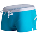 Miniatyrbilde 1 av 5: Svømmebukser Herre Badebukser for Menn Pustende Bukser Bukser Solid Badetøy Strandshorts Slim Wear XL Blue