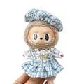 Miniatyrbild 1 av 2: Klänning för Labubu Monster Plyschdocka Söta Kläder Outfit 17cm Utan Docka Blue